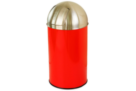 UDOBÄR RVS afvalbak, 50 l, rood