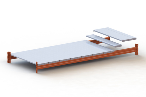 META Vloer met stalen panelen Multipal S voor stellingen met grote overspanningen, breedte x diepte 2225 x 1100 mm  L