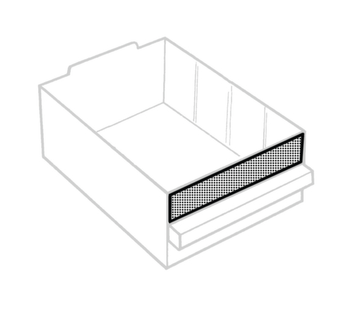 raaco robuuste transparante magazijnbak 250/8-2 met metalen frame, 8 lade(n), donkerblauw/transparant  L