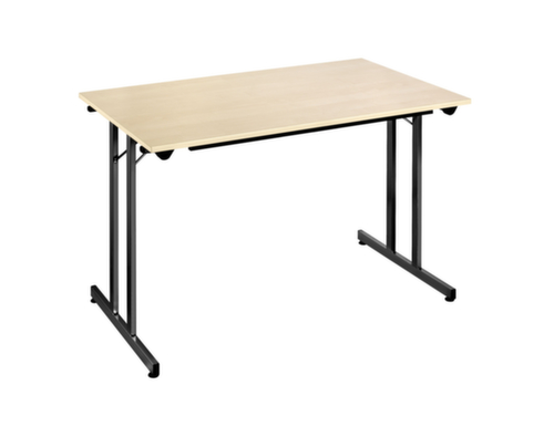 Stapelbare multifunctionele klaptafel, breedte x diepte 1200 x 700 mm, plaat esdoorn