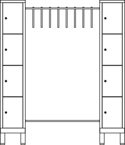 C+P Locker met kapstok Evolo, breedte 1800 mm  L