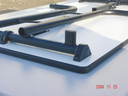 Combineerbare klaptafel, breedte x diepte 1200 x 700 mm, plaat lichtgrijs  L