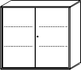 Gera Kast met openslaande deuren Pro, 3 ordnerhoogten  L