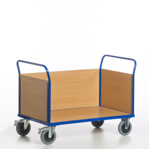 Rollcart Wagen met drie wanden, draagvermogen 500 kg, laadvlak lengte x breedte 850 x 480 mm  L