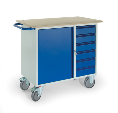 Rollcart Tafel- en kastwagen met kast en laden  L