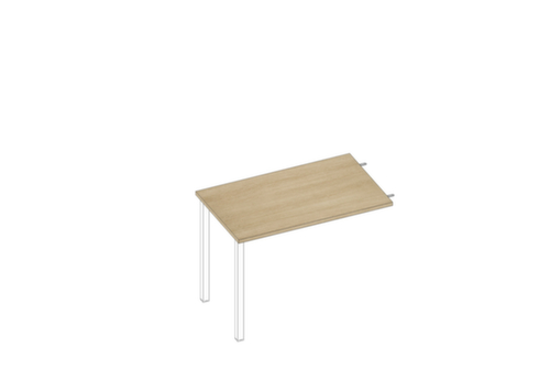 Quadrifoglio Aanbouwtafel Practika voor bureau met 4-voetonderstel, breedte x diepte 1000 x 600 mm, plaat eiken