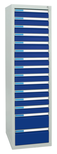 stumpf Ladekast ES 510, 15 lade(n), RAL7035 lichtgrijs/RAL5010 gentiaanblauw  L