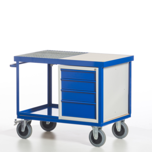 Rollcart Milieuwerkplaatsauto met oliedichte kuip en rooster, draagvermogen 600 kg, laadvlak lengte x breedte 1150 x 700 mm  L