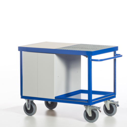 Rollcart Milieuwerkplaatsauto met oliedichte kuip en rooster, draagvermogen 600 kg, laadvlak lengte x breedte 1150 x 700 mm  L