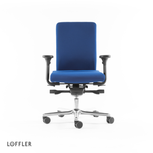 Löffler Bureaustoel met visco-elastische zitting, blauw  L