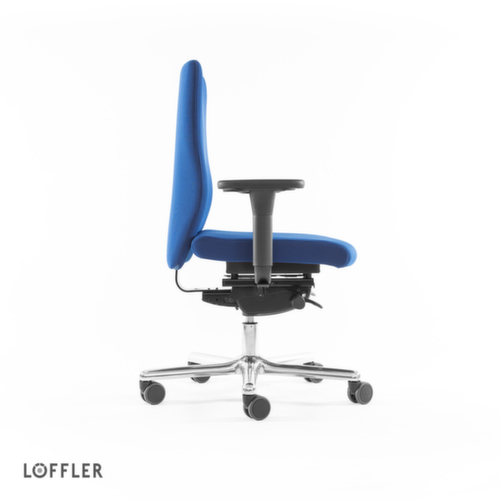 Löffler Bureaustoel met visco-elastische zitting, blauw  L