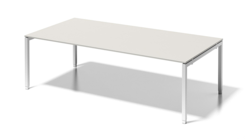 Bisley In hoogte verstelbare vergadertafel/directiebureau Cito, breedte x diepte 2400 x 1200 mm, plaat grijswit  L