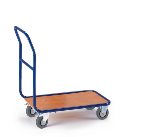 Rollcart Duwbeugelwagen met pechveilige banden, draagvermogen 250 kg, laadvlak lengte x breedte 800 x 500 mm  L