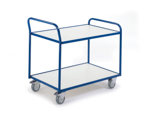 Rollcart Tafelwagen met randen 790x490 mm, draagvermogen 250 kg, 2 etages  L