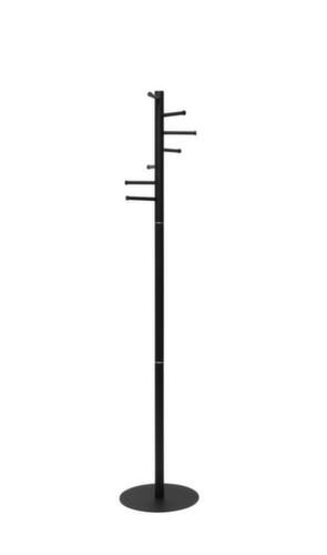 MAUL Staande kapstok MAULcaurus, met 7 haken, RAL9004 signaalzwart