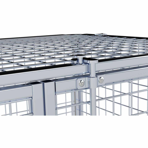 Veiligheidsrolcontainer met dubbele openslaande deur, draagvermogen 500 kg, lengte x breedte 1200 x 800 mm  L