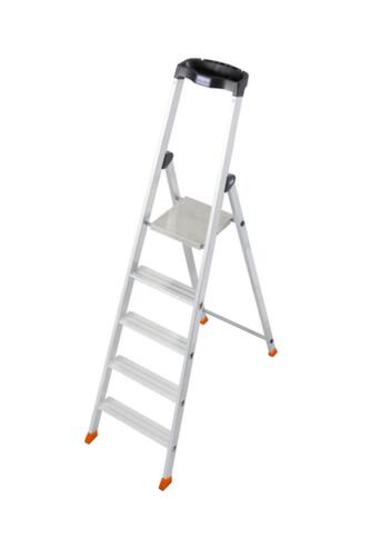 Krause trapladder MONTO® Solido® met bordes met gerstekorrelprofiel, 5 treden met profiel