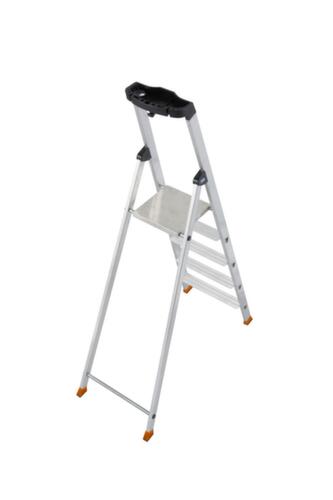 Krause trapladder MONTO® Solido® met bordes met gerstekorrelprofiel, 5 treden met profiel  L