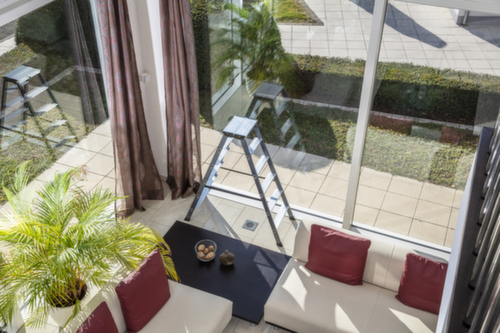 Krause Geëloxeerde dubbele ladder MONTO® SePro D®, 2 x 6 treden met antislipprofiel  L