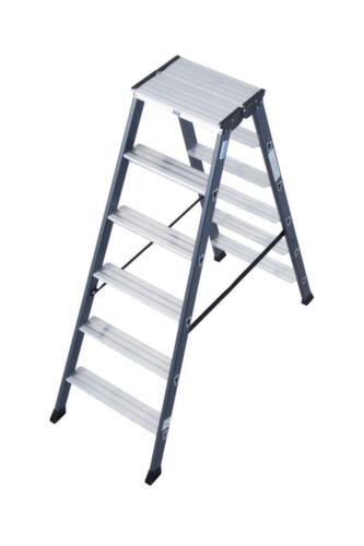 Krause Geëloxeerde dubbele ladder MONTO® SePro D®, 2 x 6 treden met antislipprofiel