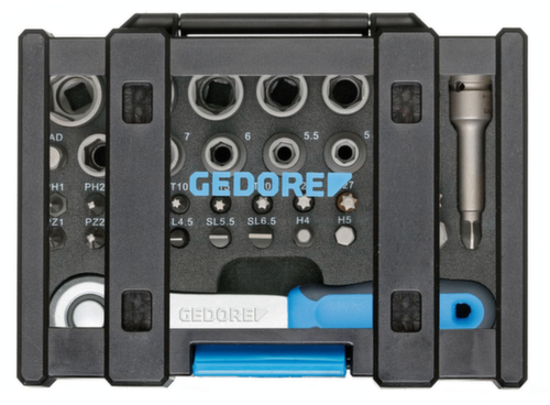 GEDORE 666-U-20 Bit dopsleuteldoos met ratel 1/4" 35-delig  L