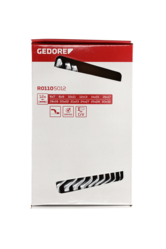 GEDORE R01105012 Dubbelsleutelset SW6-32 mm 12 stuks  L