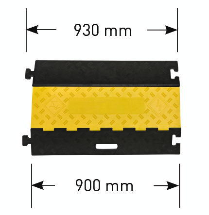 Moravia Kabelbrug MORION, breedte 590 mm, geel/zwart  L