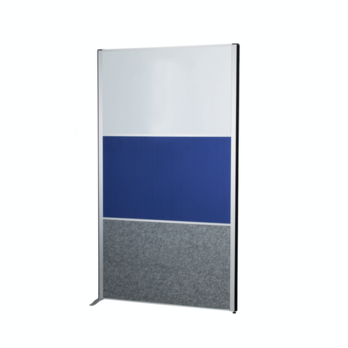 MAUL Bord voor scheidingswand MAULconnecto, hoogte x breedte 1800 x 1000 mm, wand wit/blauw/donkergrijs  L