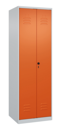 C+P Locker met zitbank Classic Plus voor scheiding van kleding, vakbreedte 300 mm