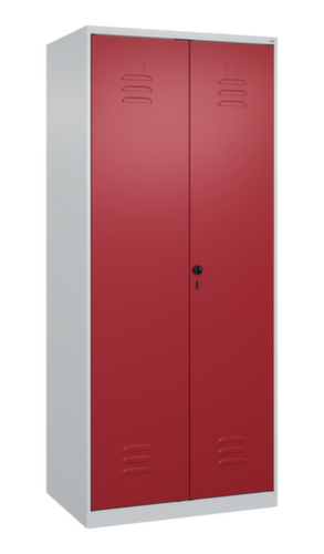 C+P Locker met zitbank Classic Plus voor scheiding van kleding, vakbreedte 400 mm