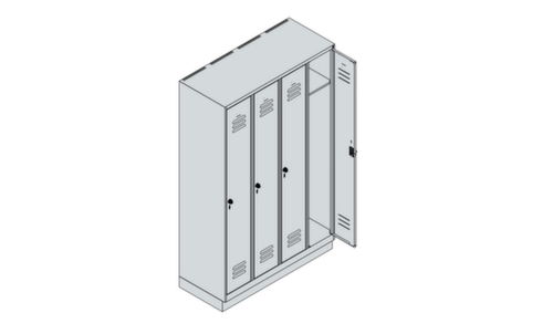 C+P locker Classic Plus met 4 vakken, vakbreedte 300 mm  L