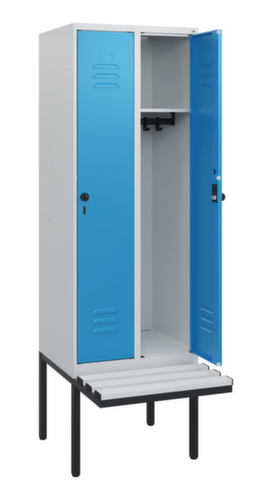 C+P locker Classic Plus met bank, vakbreedte 300 mm  L