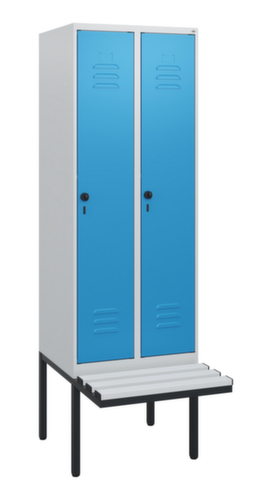 C+P locker Classic Plus met bank, vakbreedte 300 mm