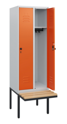 C+P locker Classic Plus met bank, vakbreedte 300 mm  L