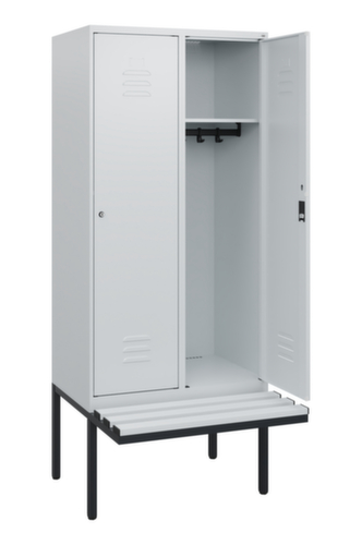 C+P locker Classic Plus met bank, vakbreedte 400 mm  L