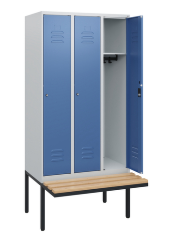 C+P locker Classic Plus met bank, vakbreedte 300 mm  L