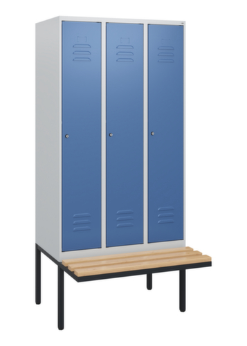 C+P locker Classic Plus met bank, vakbreedte 300 mm