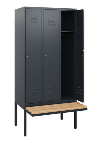 C+P locker Classic Plus met bank, vakbreedte 300 mm  L