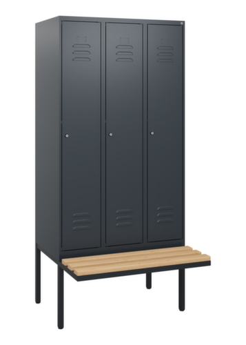 C+P locker Classic Plus met bank, vakbreedte 300 mm