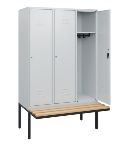 C+P locker Classic Plus met bank, vakbreedte 400 mm  L