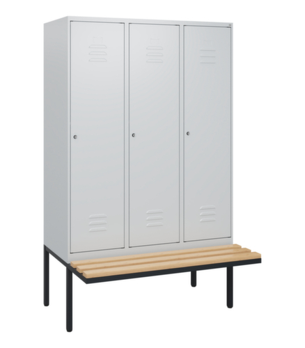 C+P locker Classic Plus met bank, vakbreedte 400 mm