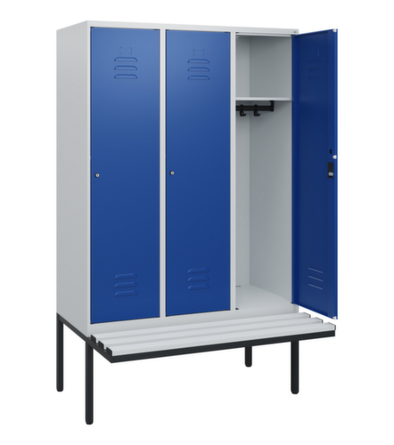 C+P locker Classic Plus met bank, vakbreedte 400 mm  L