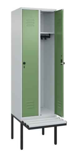 C+P locker Classic Plus met bank, vakbreedte 300 mm  L