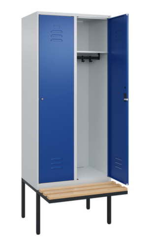 C+P locker Classic Plus met bank, vakbreedte 400 mm  L