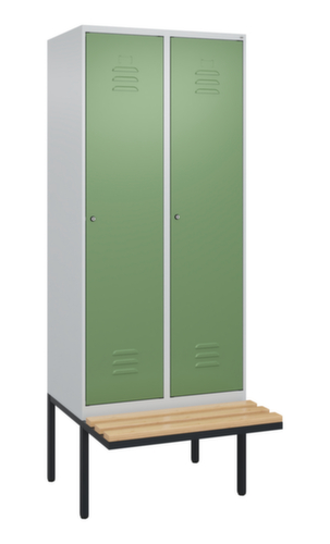 C+P locker Classic Plus met bank, vakbreedte 400 mm