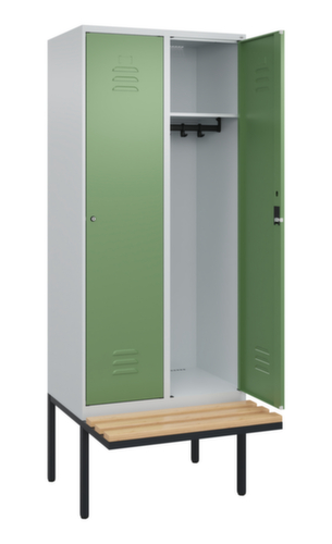 C+P locker Classic Plus met bank, vakbreedte 400 mm  L