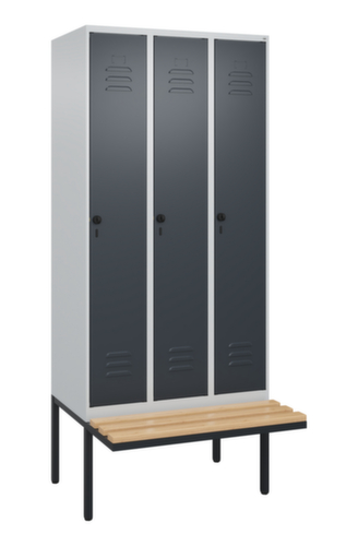 C+P locker Classic Plus met bank, vakbreedte 300 mm