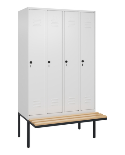 C+P locker Classic Plus met bank, vakbreedte 300 mm