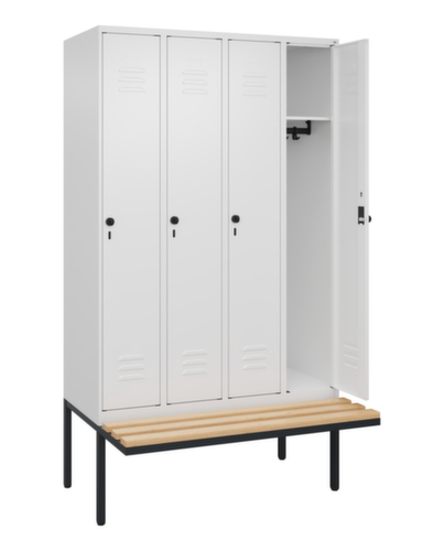 C+P locker Classic Plus met bank, vakbreedte 300 mm  L