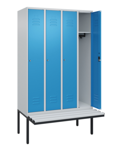 C+P locker Classic Plus met bank, vakbreedte 300 mm  L